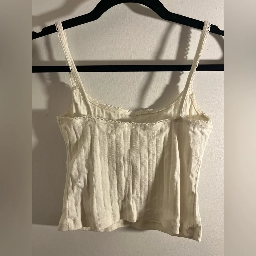 Reformation Cream Camisole with Lace and Bow - Picture 5 of 7